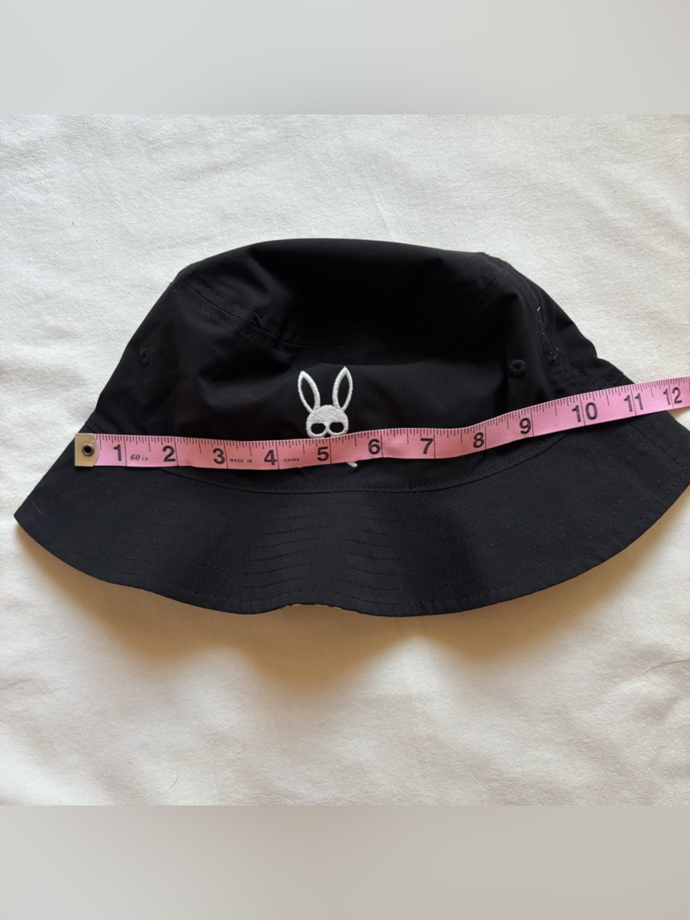 Psycho Bunny Tyrian Reversible Bucket Hat Black Multicolor OS - Picture 4 of 4